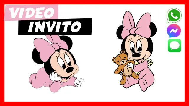 Video Invito Personalizzato di Baby Shower Minnie
