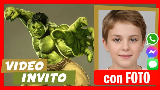 Video Invito Personalizzato di Hulk Compleanno per Bambini
