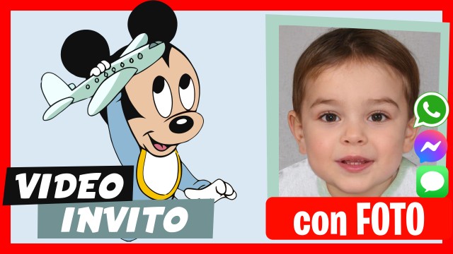 Invito Whatsapp Topolino Baby