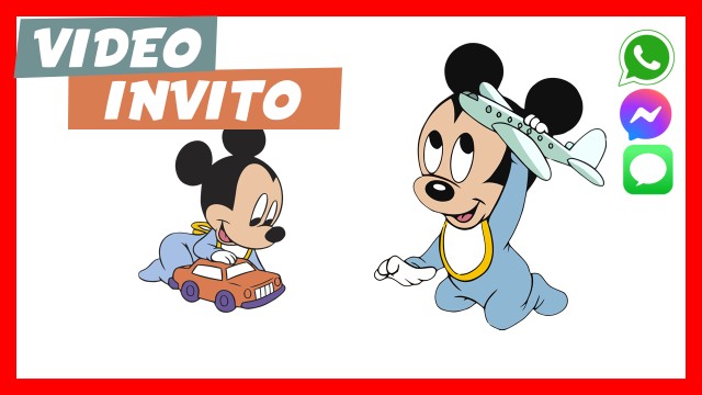 Invito Whatsapp Baby Shower Topolino Baby
