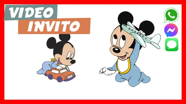 Video Invito Baby Shower Topolino