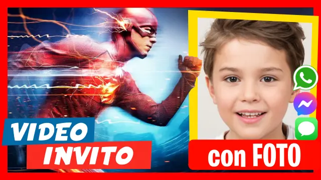 Invito video di compleanno a tema Flash