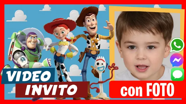 Invito in Video di Toy Story Compleanno