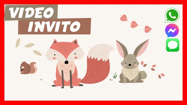 Invito Whatsapp Baby Shower Animali della Foresta