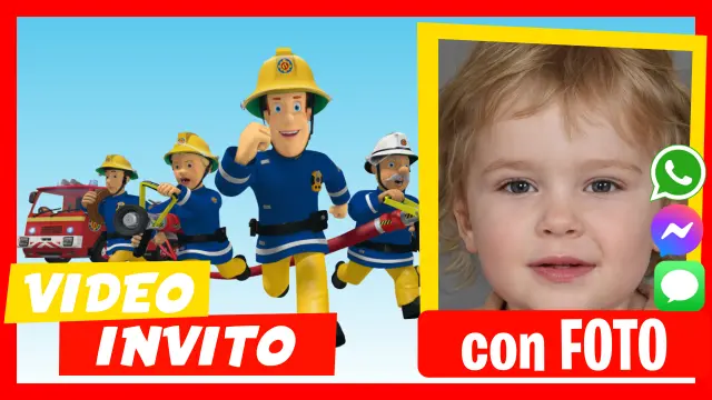 Invito in Video di Sam il Pompiere Compleanno