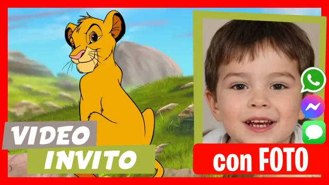 Invito in Video di Re Leone Compleanno