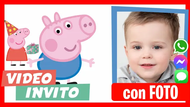 Invito in Video di Peppa Pig Compleanno