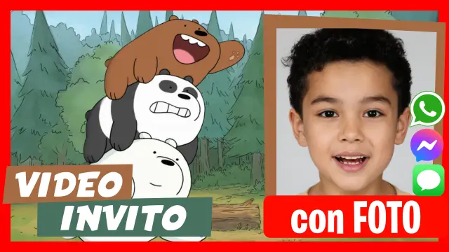We Bare Bears - Scopri i nostri video inviti personalizzati.