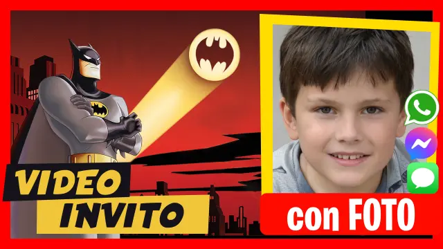 Video Invito Personalizzato di Batman Compleanno per Bambini