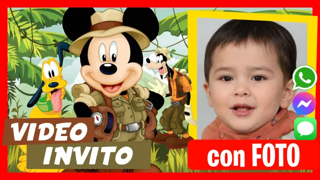 Video Invito Mickey Safari