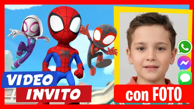 Invito in Video di spidey Compleanno