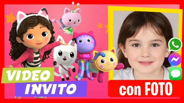 Invito in Video di La casa delle bambole di Gabby Compleanno