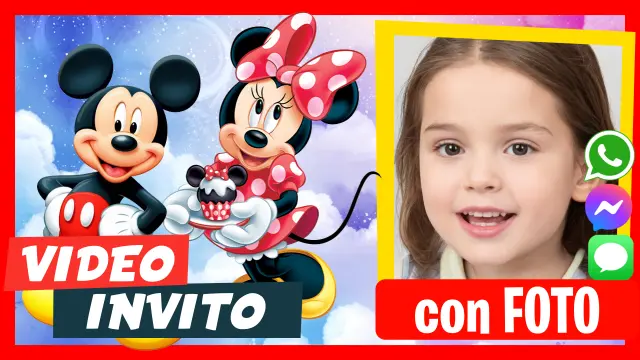 Video Invito Topolino e Minni Mouse