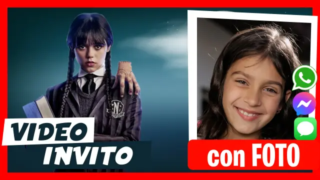 Invito in Video di Mercoledi Addams Compleanno
