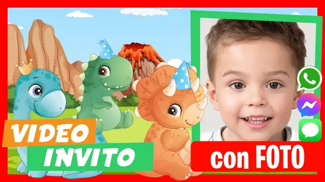 Video Invito Cuccioli di Dinosauro