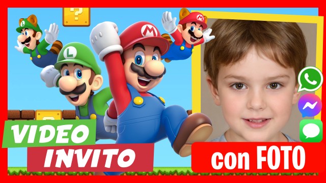Invito Whatsapp Mario e Luigi Bros