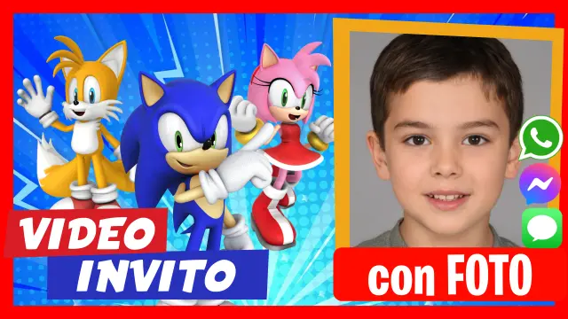 Video Invito Sonic Festa di Compleanno