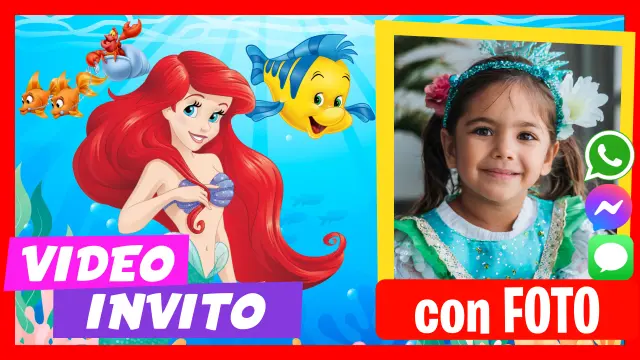 Video Invito Principesse Ariel La Sirenetta Festa di Compleanno