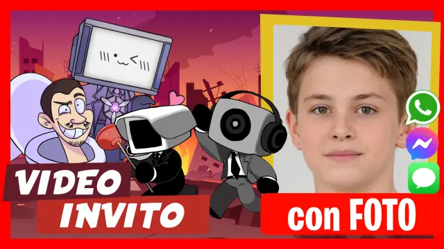 Video Invito Skibidi Toilet Festa di Compleanno Gamer