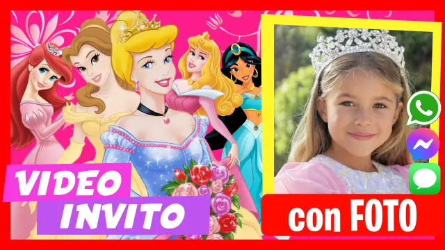 Invito in Video di Principesse Compleanno