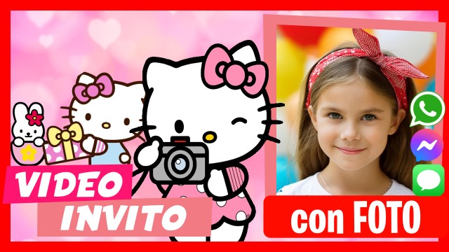 Invito Whatsapp Hello Kitty Party