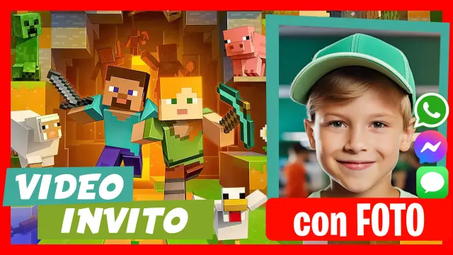Video Invito Minecraft Festa di Compleanno