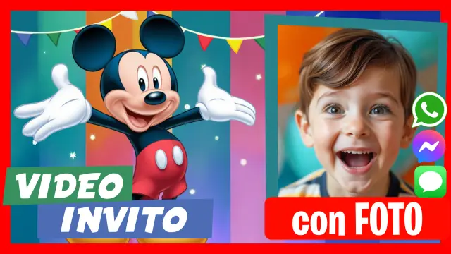 Video Invito Topolino Mickey Festa di Compleanno