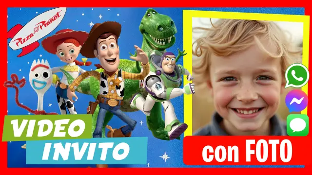 Video Invito Toy Story Woody Jessie Buzz Lightyear Festa di Compleanno
