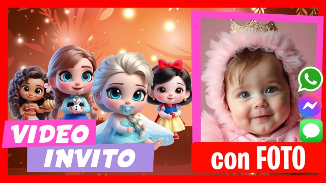 Invito Whatsapp Principesse Bebè