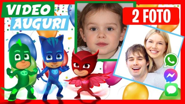 Saluto di Compleanno Whatsapp Pj Mask