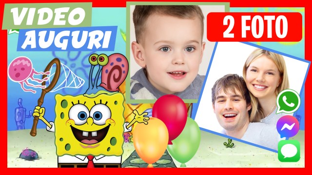 Saluto di Compleanno Whatsapp SpongeBob