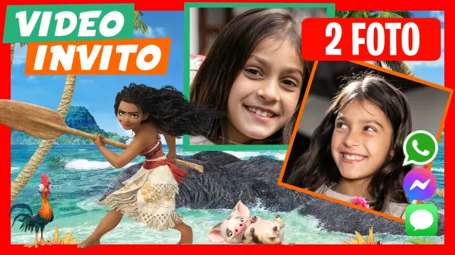 Invito Compleanno di Oceania Moana
