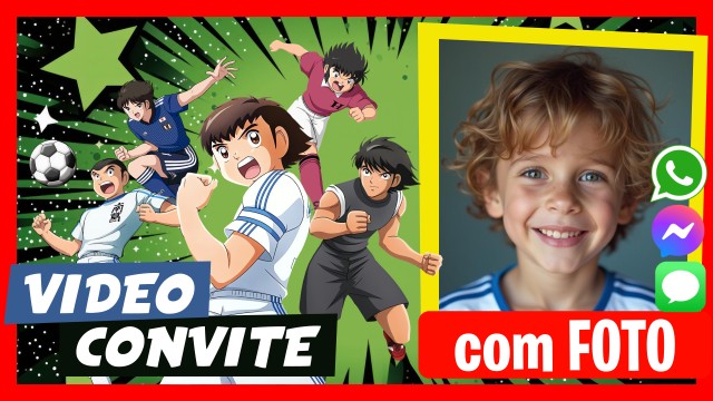 Convite do WhatsApp Super Campeões Capitão Tsubasa