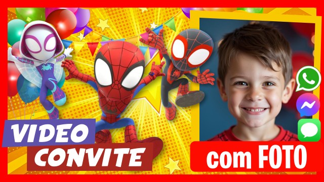Convite do WhatsApp Spidey e Seus Amigos Espetaculares Party