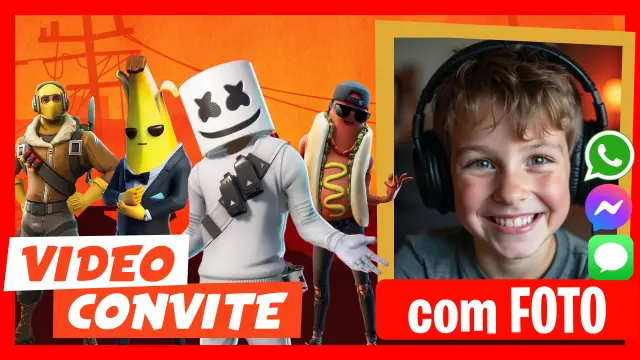 Fazer Vídeo Convite Fortnite