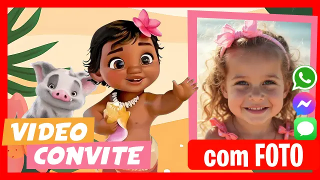 Video Convite de Moana Bebe