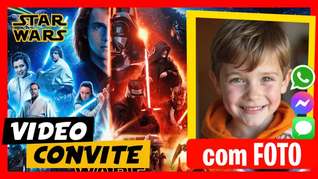 Fazer Vídeo Convite Star Wars