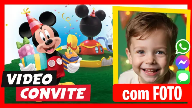 Video Convite Mickey Mouse