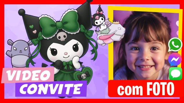 Convite do WhatsApp Kuromi
