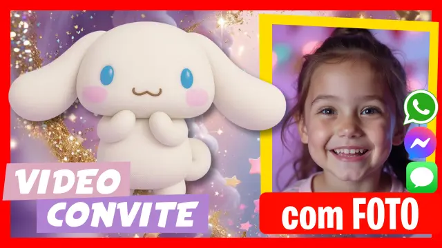 Fazer Vídeo Convite Cinnamoroll