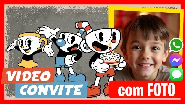 Fazer Vídeo Convite Cuphead