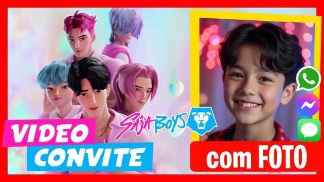 Convite do WhatsApp Saja Boys Kpop