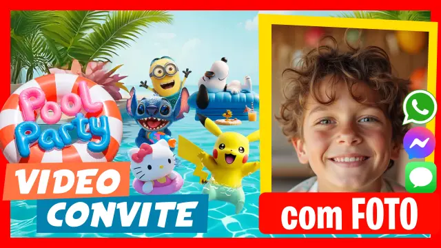 Fazer Vídeo Convite Festa na Piscina