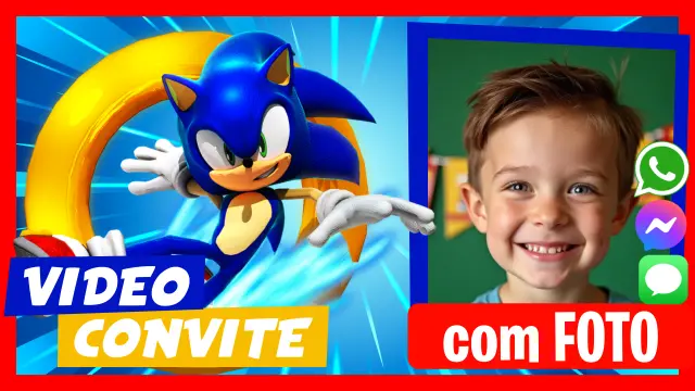 Convite digital do Sonic para WhatsApp