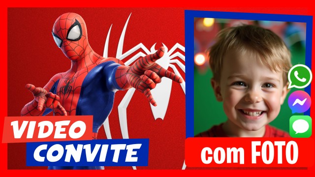 Convite do WhatsApp Spider-Man Aniversário