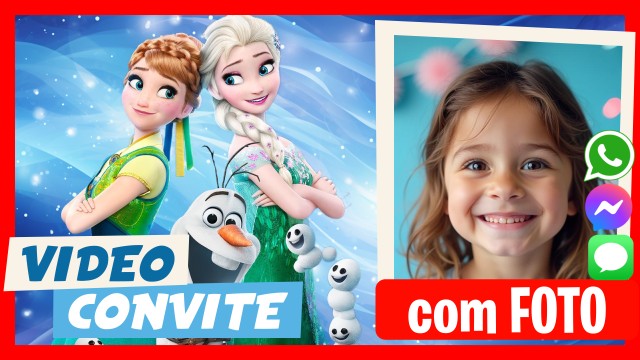 Convite do WhatsApp Frozen Aniversário
