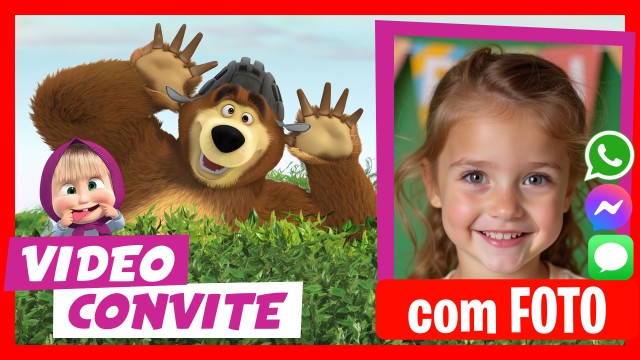 Convite do WhatsApp Masha Aniversário