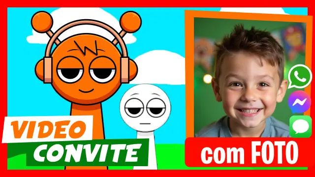 Convite Digital de Sprunki para WhatsApp