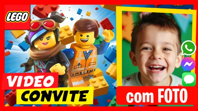 Fazer Vídeo Convite Lego