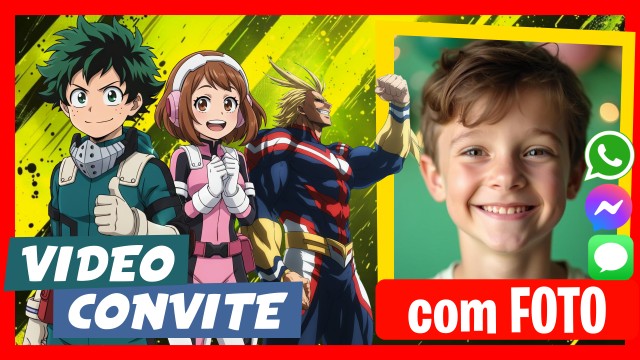 Convite do WhatsApp My Hero Academia